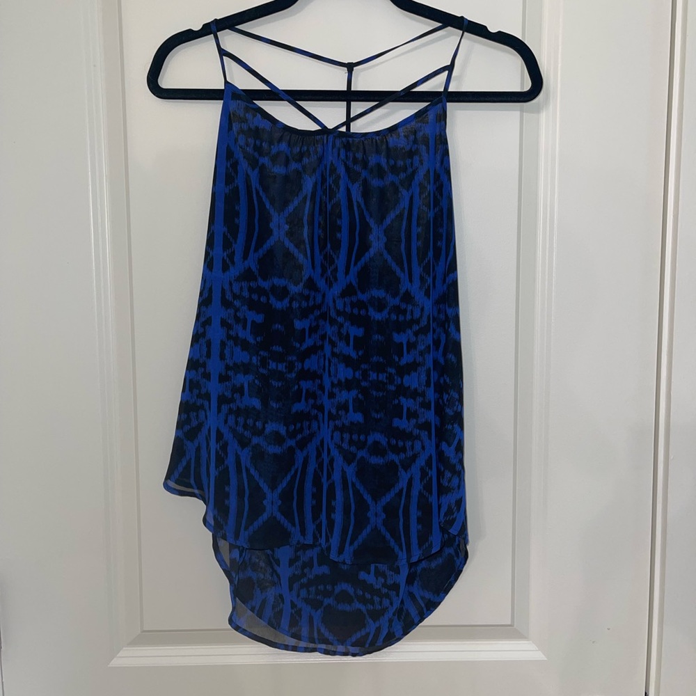 Express blue and black tank